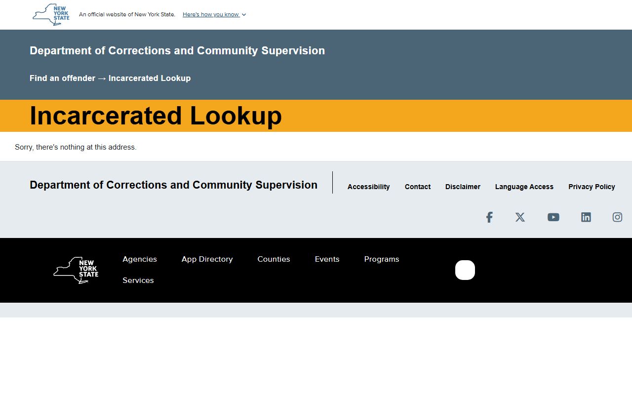 Rensselaer County inmate records DOCCS incarcerated lookup